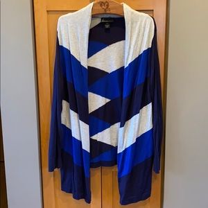 Gently Loved Lane Bryant Blue Flyaway Cardigan